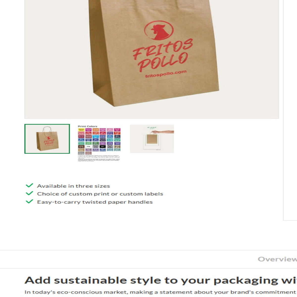 Kraft Paper Bags studio product photo on dark gray background