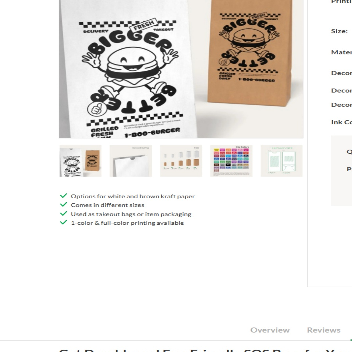 SOS Paper Bags lifestyle product photo 1