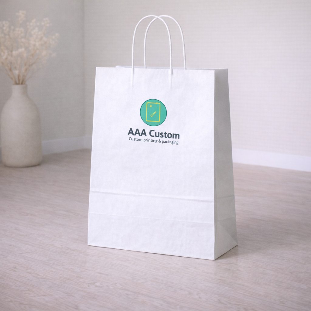 Takeout White Paper Bags lifestyle product photo 3