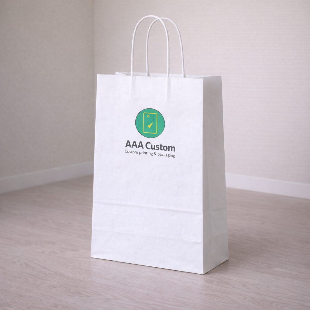 Traveler White Paper Bags lifestyle product photo 1