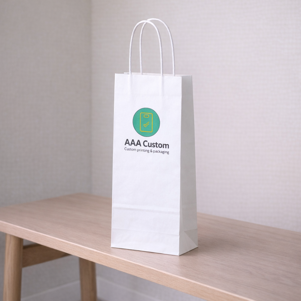 Wine White Paper Bags lifestyle product photo 2