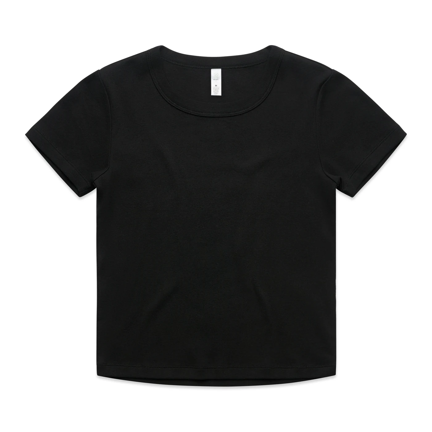Wo's Organic Rib Baby Tee - Main View Wo's Organic Rib Baby Tee - Premium Custom Printed T-shirt