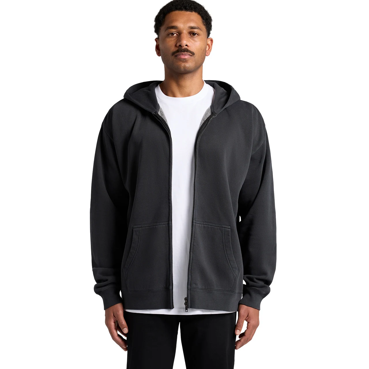 Relax Faded Zip Hood - Detail View
