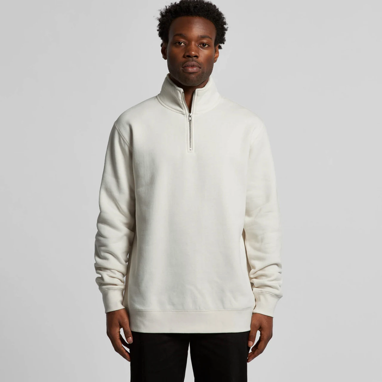 Stencil Half Zip Crew - Detail View