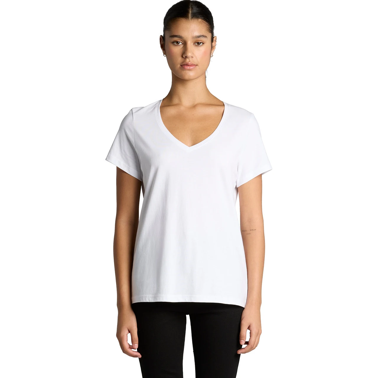 Wo's Maple V Neck Tee - Detail View