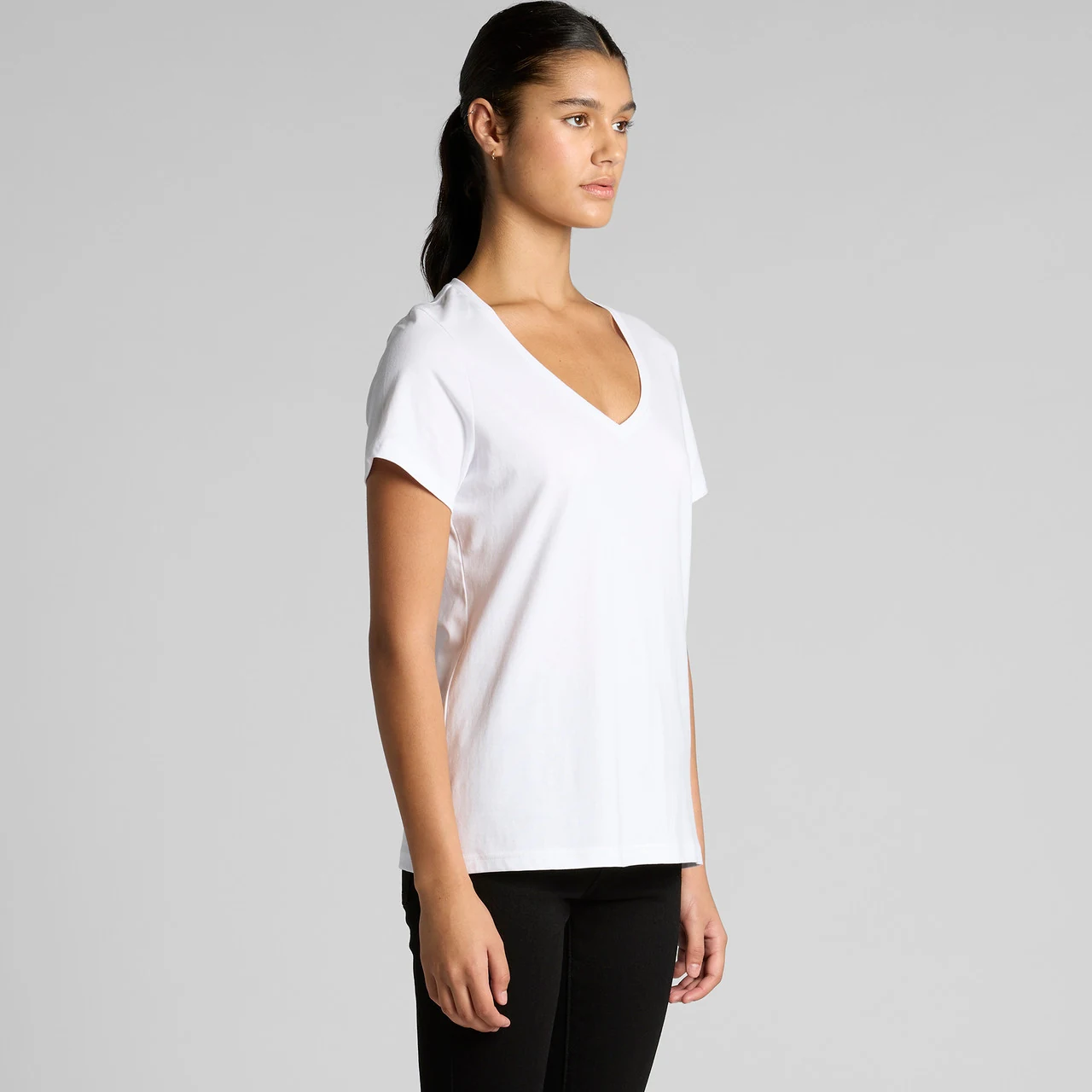 Wo's Maple V Neck Tee - Detail View