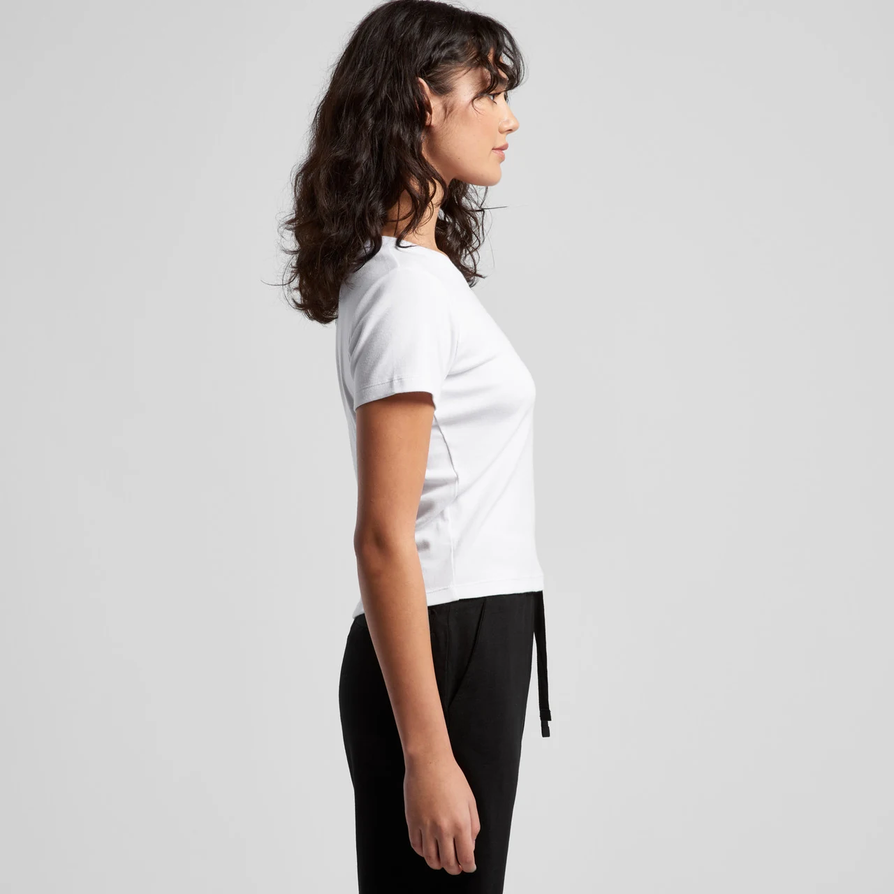 Wo's Organic Rib Baby Tee - Detail View