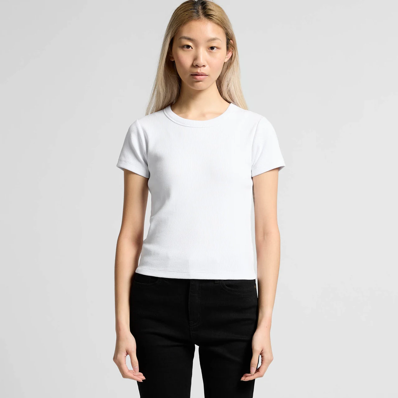 Wo's Organic Rib Tee - Detail View