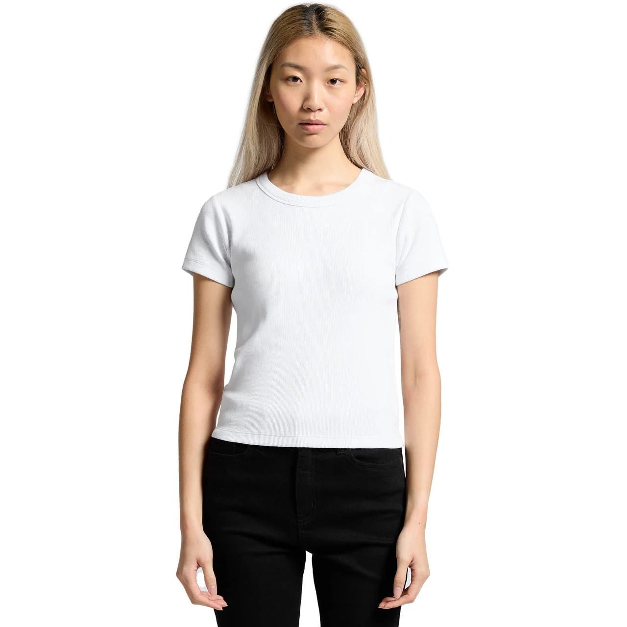 Wo's Organic Rib Tee - Detail View