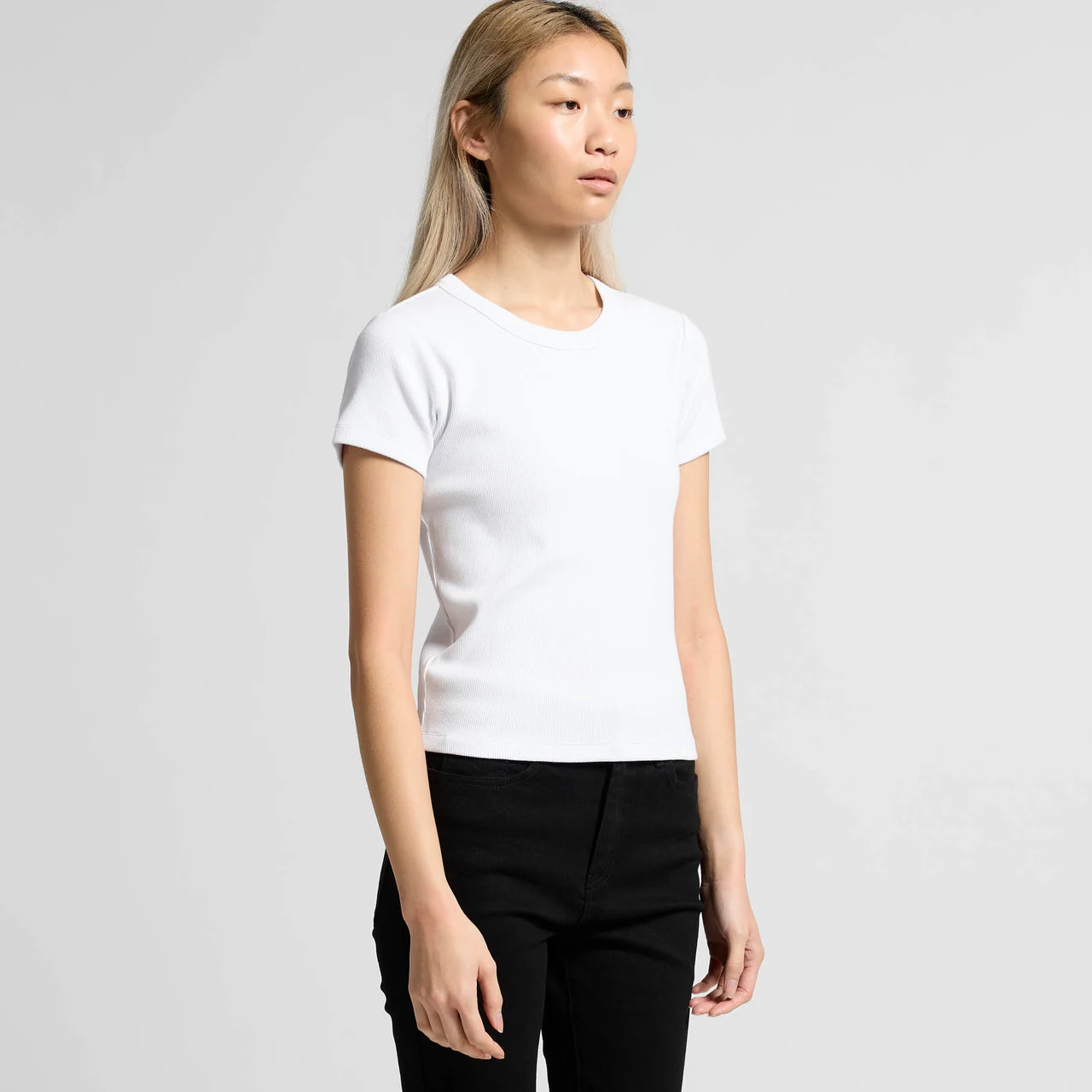 Wo's Organic Rib Tee - Detail View