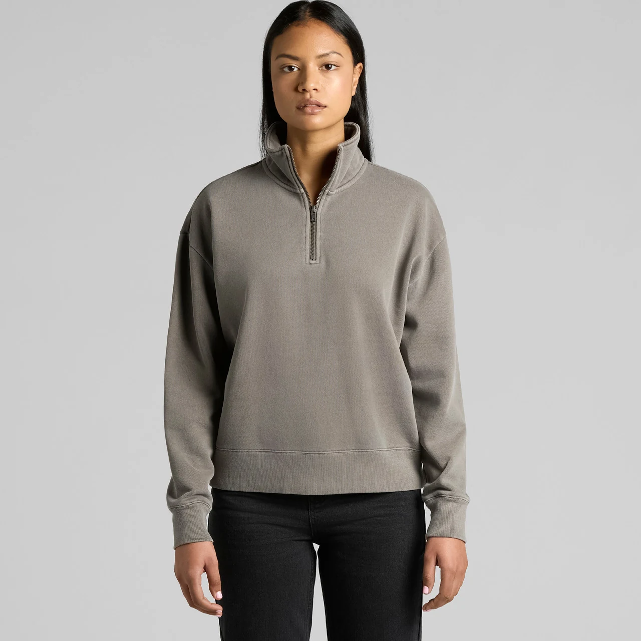 Wo's Relax Faded Half Zip - Detail View