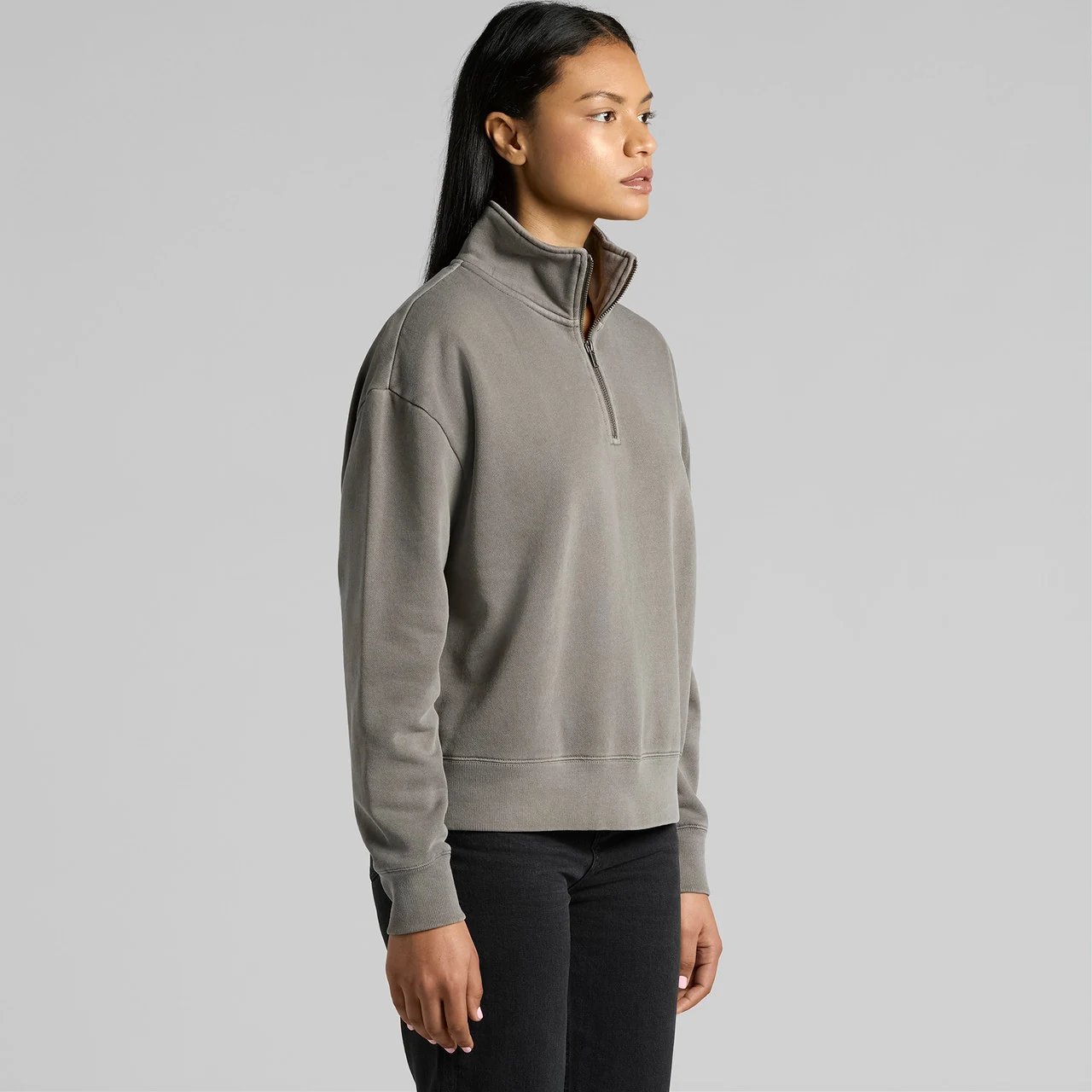 Wo's Relax Faded Half Zip - Detail View
