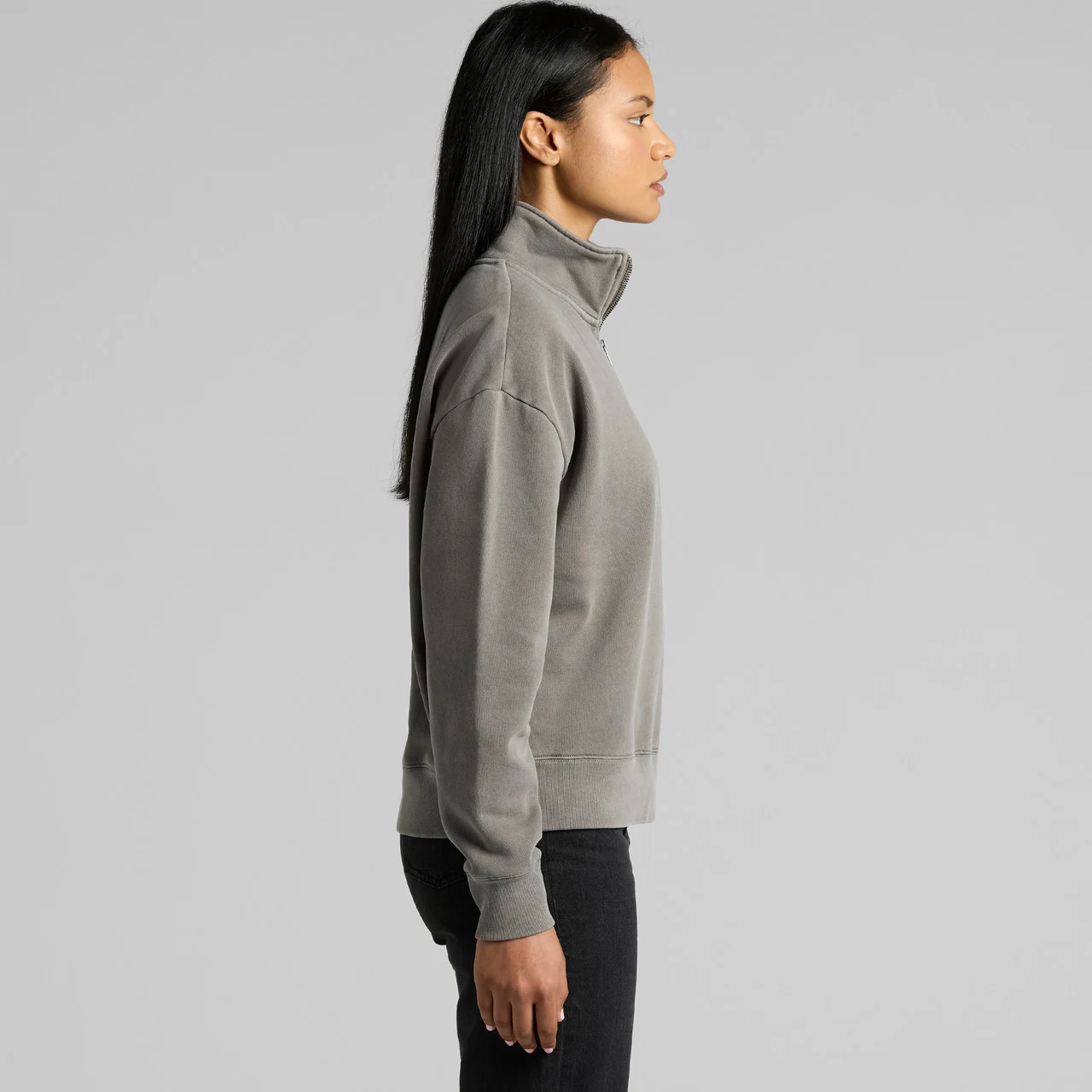 Wo's Relax Faded Half Zip - Detail View