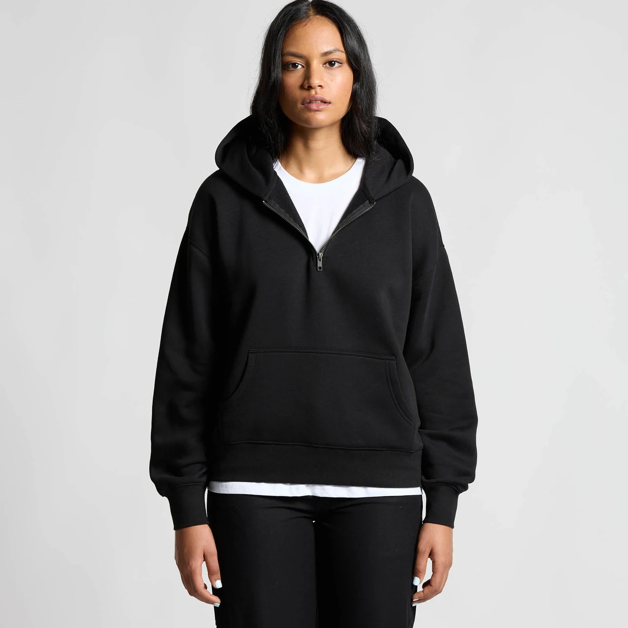 Wo's Relax Half Zip Hood - Detail View