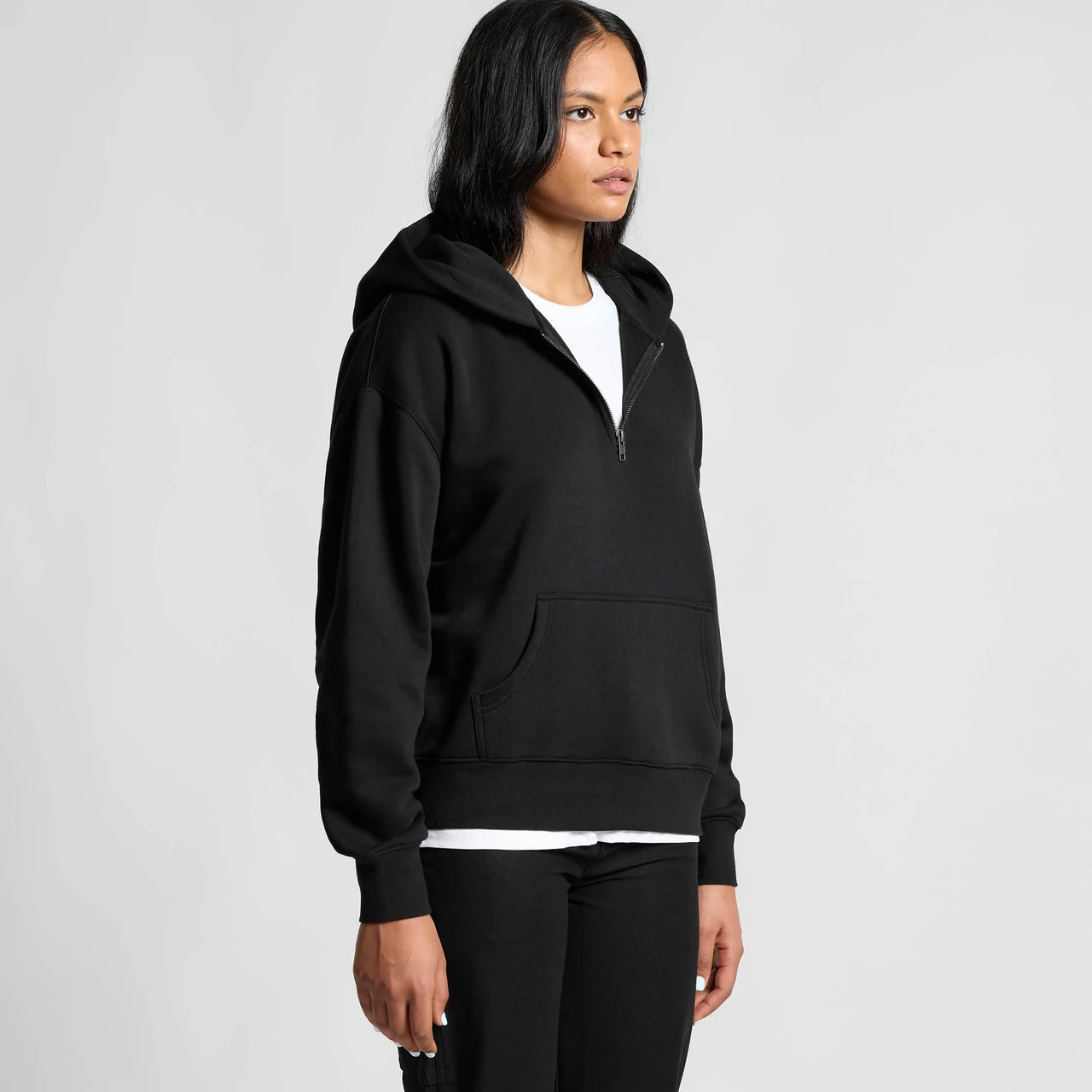 Wo's Relax Half Zip Hood - Detail View